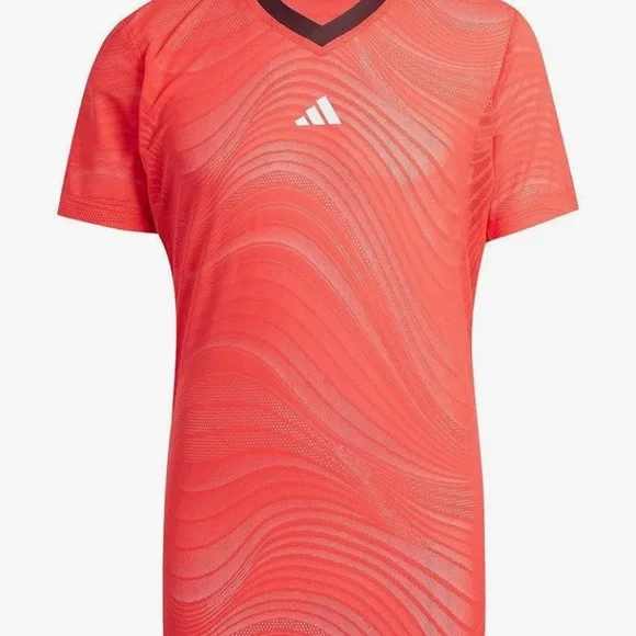 adidas Pro Climachill+ Men's Tennis T-Shirts Mesh FreeLift Med SlimFit JD8633 - Picture 2 of 7